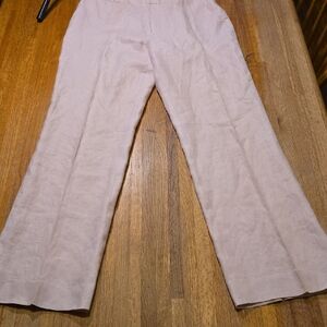 Ralph Lauren Women 8 Pale Pink 100% Linen Straight-Leg Lined Dress Pants